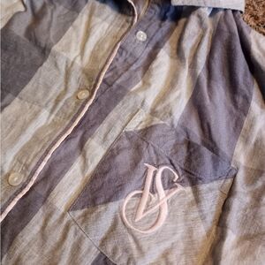 Victoria's Secret womans sleep shirt button down